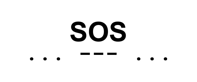 Typed SOS and Morse characters ... --- ... for browser OCR